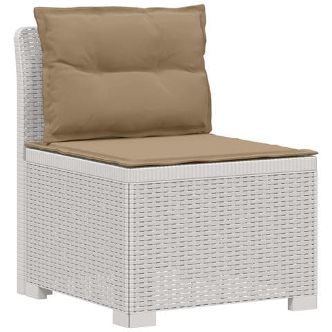 Divano da Giardino a 1 Posto con Cuscini Aspetto Rattan PP - Foto 1