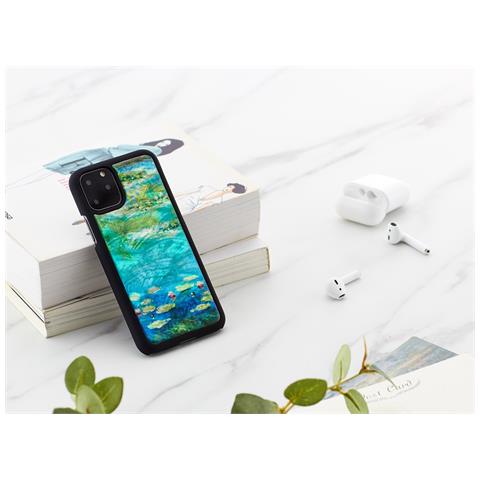 Custodia Per Iphone 11 Pro, Nera Con Ninfee. - Foto 4