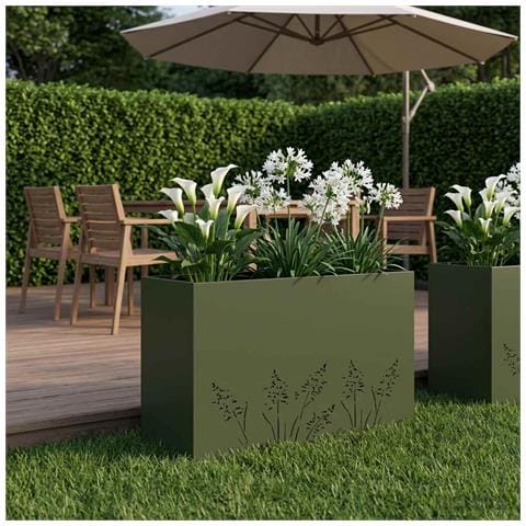 Vaso da giardino Verde Oliva 80 x 30 x 49 cm - Foto 2