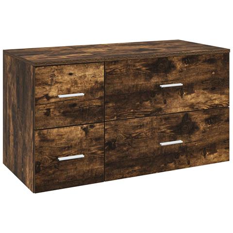Set di mobili per il bagno 2 pz Rovere Fumo - Foto 1
