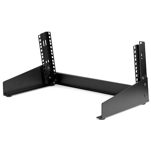 Mini rack 19" Aperto 4U - Supporto rack da tavolo 12U - 2 staffe - 19 pollici - Desktop rack autoportante per Partch Panel /AV Media /Apparecchiature dati / IT /sala server - Portata 42 Kg - Foto 3