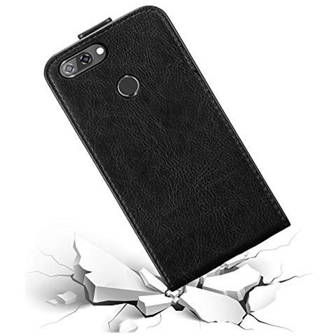 Custodia Compatibile Con Zte Blade V9 In Nero Di Notte - Coperchio Protettivo In Design Flip Con Chiusura Magnetica - Foto 2
