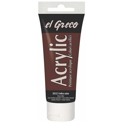 Colore Acrilico El Greco 75 Ml Terra D'ombra - Foto 1