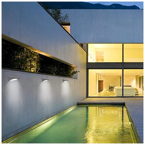 Lumi Da Giardino Derby W11 - Faro Energia Solare, 21 Led Per Esterni, Impermeabile, Con Movimento Di Rilevatore, E Spazzolato In Acciaio Inox, Integrato, 2 W 16,4 X 10,9 X 8,4 Centimetri - Foto 2