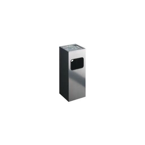 Papierkorb Metall 17l Eckig Mit Ascher 1 St 333123 - Foto 2