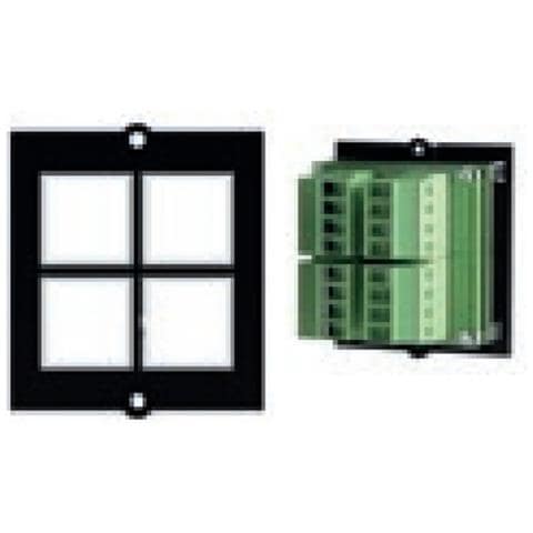Tastenmodul 4-fach, Blau Illuminiert, Frei Beschriftbar, Universalmodul Zur Einbindung Anderer Steuersysteme (5v / 12v / 24v / 48v) Einstellbare Spannung Fr Led, Steck-schraub-klemme: 4-fach, 2x Schraube Torx (917.195) - Foto 1