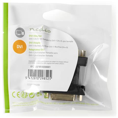 CCGP32950BK adattatore per inversione del genere dei cavi DVI-I 24+5-Pin Female Nero - Foto 2
