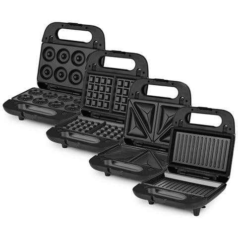 Piastra Grill Panini Maker Joy600 4 In 1 Per Cialde,donuts,toast,grill, 750w - Foto 7