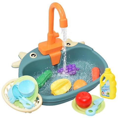 HTN Giochi Di Lavello Da Cucina Per Bambini Simulazione Della Lavastoviglie Elettriche Finge Gioca Mini Cucina Cibi Bambini
