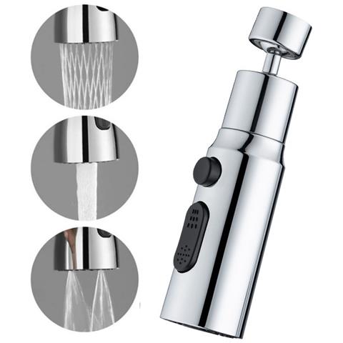 Doccetta Per Rubinetto Da Cucina Rubinetto Doccia Girevole A 3 Posizioni A 720° Silver - Foto 7
