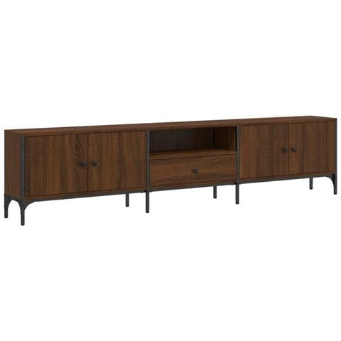 Mobile Tv Cassetto Rovere Marrone 200x25x44cm Legno Multistrato - Foto 2