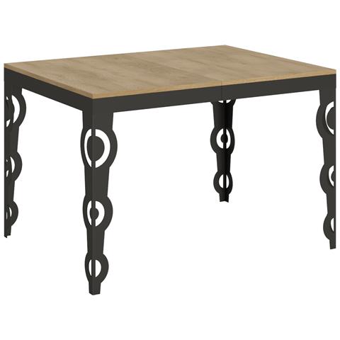 Tavolo Allungabile 90x120/224 Cm Karamay Evolution Telaio Antracite - Quercia Natura - Foto 5