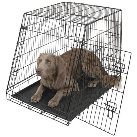 Gabbia Per Cani 107x74x85 Cm Nera - Foto 4