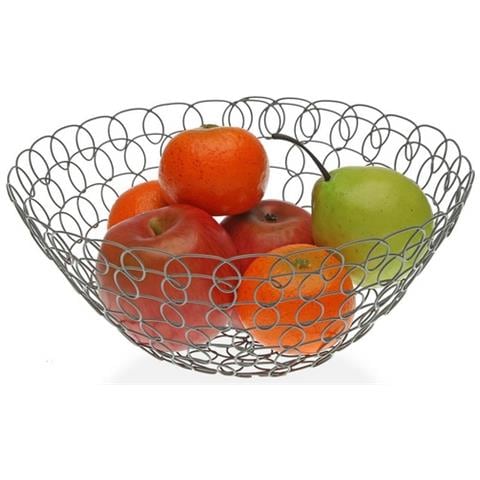 Portafrutta Grigio Metallo (28 X 12 X 28 Cm) - Foto 2