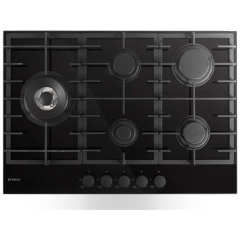 Piano cottura Da incasso PC75 75 cm Gas 5 Fornello-i Colore Nero Potenza 4000W - Foto 1