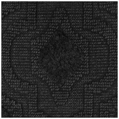 Cuscino Decorativo Paika Cotone 45 X 45 Cm Tinta Unita In Rilievo Grigio Scuro - Foto 2