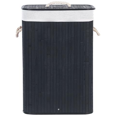 Cestino Komari Legno Di Bambù Nero 72 L - Foto 2