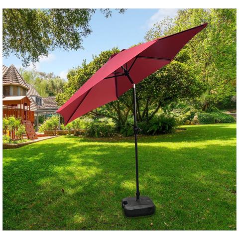 Ombrellone da Giardino ORIENT con regolazione dell'inclinazione, Colore Rosso, 270x270x235 cm - Foto 7
