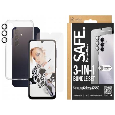 Safe. By 3-in-1 Pack Samsung New A24 5g Pellicola Proteggischermo Trasparente 1 Pz - Foto 2
