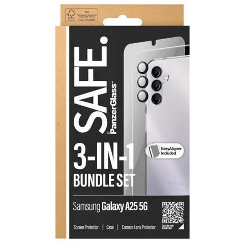 Safe. By 3-in-1 Pack Samsung New A24 5g Pellicola Proteggischermo Trasparente 1 Pz - Foto 3
