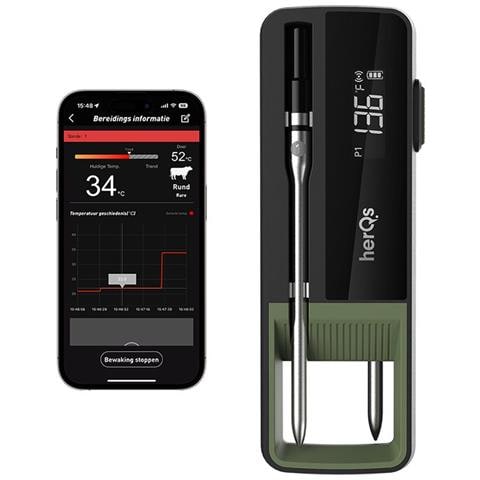 Termometro Per Barbecue - Termometro Da Cucina, Barbecue, Digitale, Temperatura Interna, Termometro Per Carne, Bluetooth, App, Wireless, Termometro - Foto 6
