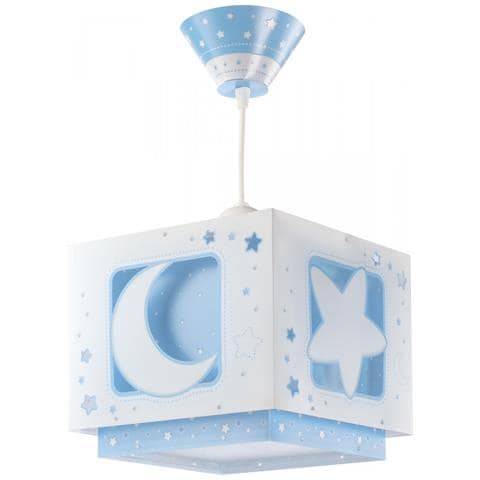 Lampada A Sospensione Per Bambini Moonlight Luna E Stelle Blu - Foto 2