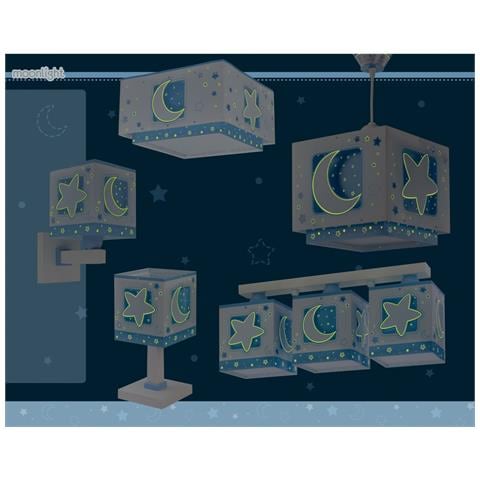 Lampada A Sospensione Per Bambini Moonlight Luna E Stelle Blu - Foto 8