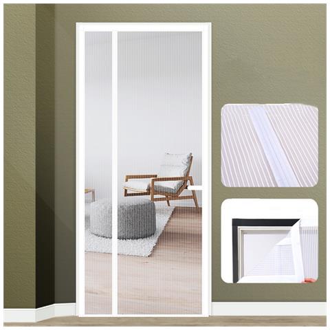 Tenda Per Porta Con Schermo Magnetico In Fibra Di Vetro White M - Foto 1