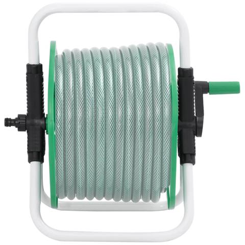 Carrello Avvolgitubo Autonomo Tubo Flessibile 45 M 1/2"" Acciaio - Foto 2