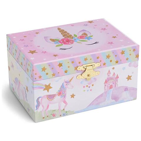 Carillon A Forma Di Portagioie Modello Unicorno, Multicolore - Foto 3