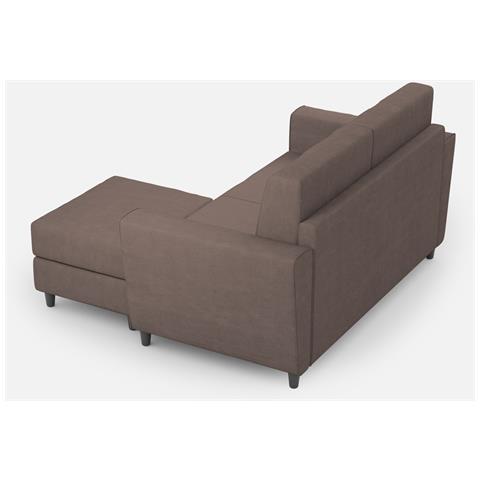Divano Yasel 2 Posti (due Sedute Da 60cm) + Pouf Misure Esterne L. 152 P. 155 Colore Talpa - Foto 5