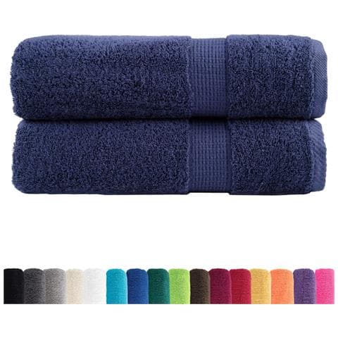 Asciugamani Da Doccia Solund 2 Pz Blu Navy 70x140cm 600gsm - Foto 2