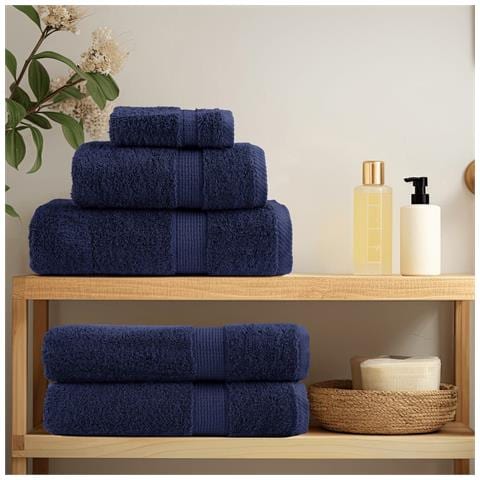 Asciugamani Da Doccia Solund 2 Pz Blu Navy 70x140cm 600gsm - Foto 3
