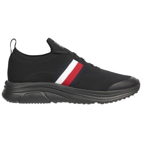 Modern Knit Stripes Sneakers Sintetico Scarpe Uomo Nero Eu 41, Fm0fm04798 Bds - Foto 1