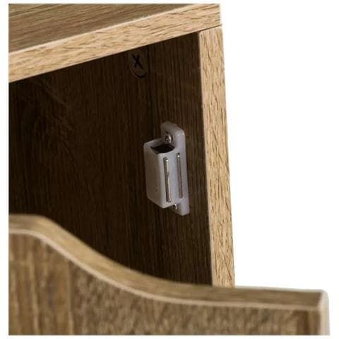 Libreria Scaffale In Legno Di Truciolato Laminato Da 12 Mm,con 4 Scomparti È 2 Ante, Porta Libri Con Ante,ufficio, Studio, Soggiorno L30xp29xh119 - Foto 5