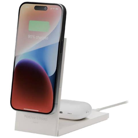 Caricatore Wireless 2 In 1 Magnetic Rise Qi2, Grigio - Foto 5