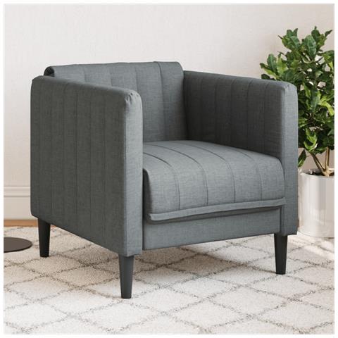 Poltrona Grigio Scuro In Tessuto - Foto 1