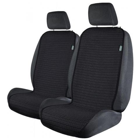 Coprisedili Anteriori Universali Tanga Doubleface Rigato Nero/carta Tessile - Foto 2