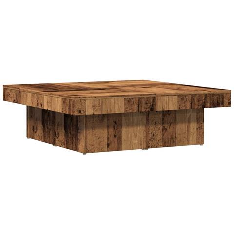 Tavolino Da Salotto Legno Antico 90x90x28 Cm In Truciolato - Foto 2