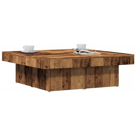 Tavolino Da Salotto Legno Antico 90x90x28 Cm In Truciolato - Foto 1