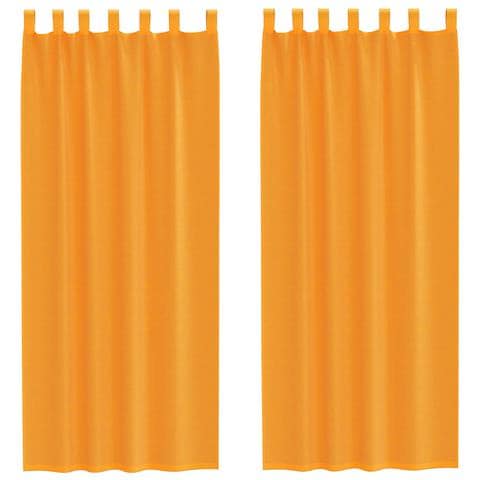Tende In Voile Con Passanti 2 Pz Arancio 140x260 Cm - Foto 1