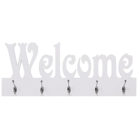 Lusso Casadino - Appendiabiti A Muro Welcome Bianco 74x29,5 Cm - Foto 1