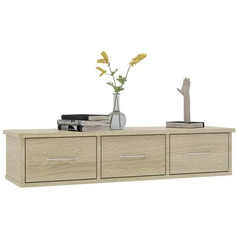 Scaffale Cassetti Parete Rovere Sonoma 88x26x18,5cm Multistrato - Foto 2
