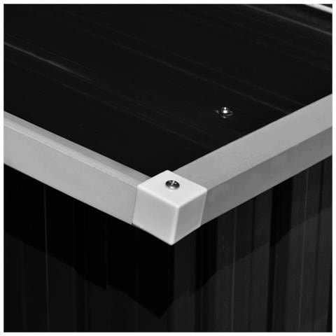 Casetta Da Giardino 257x580x181 Cm In Metallo Antracite - Foto 8