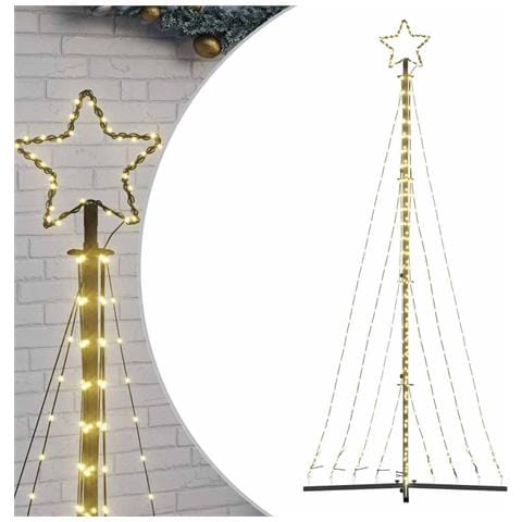 Albero di Natale a LED 447 LED Bianco Caldo 249 cm - Foto 1