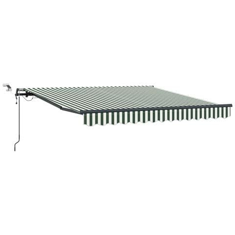 Tenda Retrattile Automatica con LED Verde e Bianca 300x250 cm, Tessuto di Ricambio per Tenda  per Struttura 3x2.5 m Verde e Bianca - Foto 1