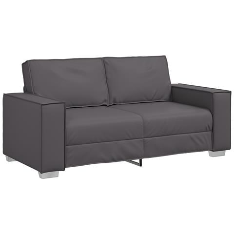 Sofa Grigio 140 cm in Pelle Sintetica - Foto 1