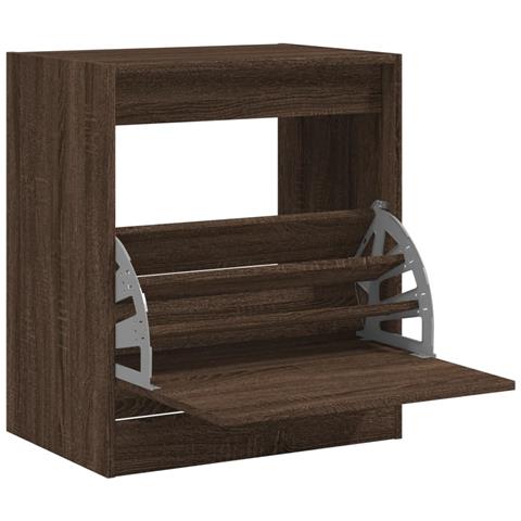Scarpiera Rovere Marrone 60x42x69 cm in Legno Multistrato - Foto 1