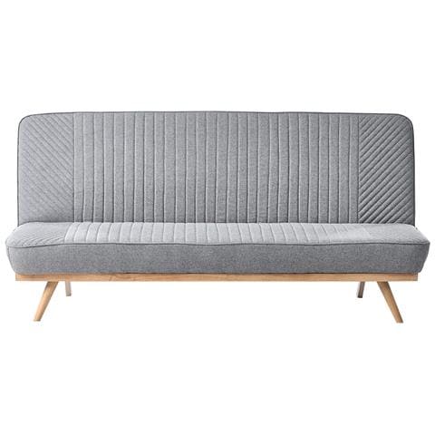 Divano Letto 2 Posti Kalfafel Tessuto Grigio - Foto 2