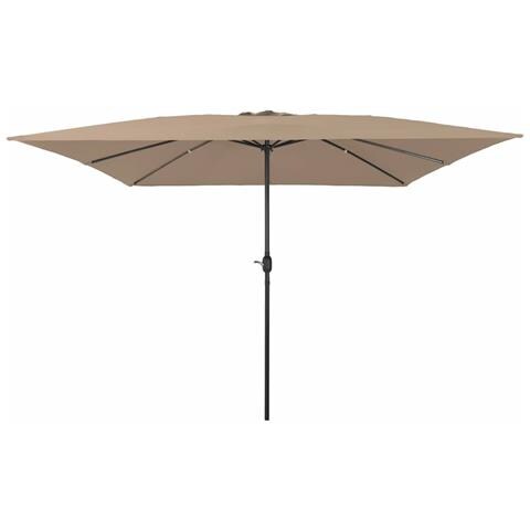 Ombrello da giardino Tortora e Nero 295 x 295 x 245 cm - Foto 1